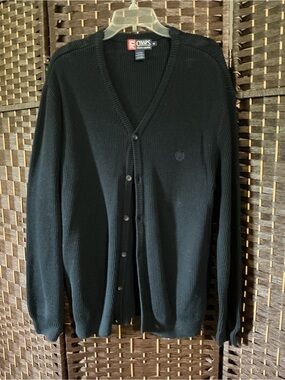 Chaps Men’s Navy Ribbed V-Neck Cardigan